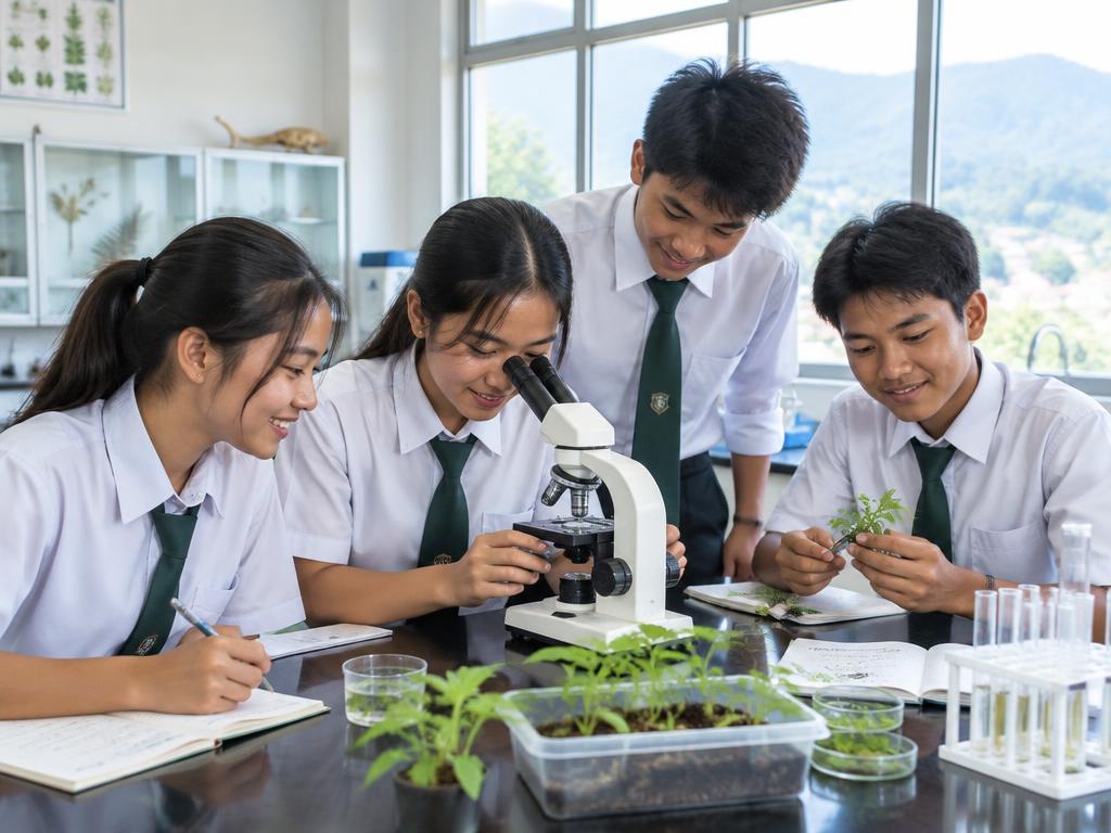 Students exploring science together